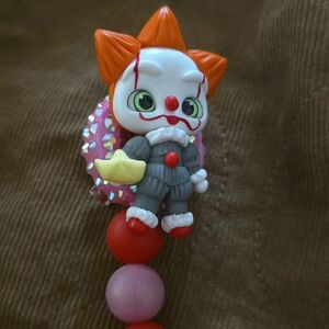 Colorful Clown Figurine Keychain